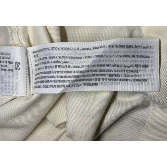 Abercrombie & Fitch Men's Cream Size M Camp Collar Workwear Embroidered Shirt - Picture 14 of 16